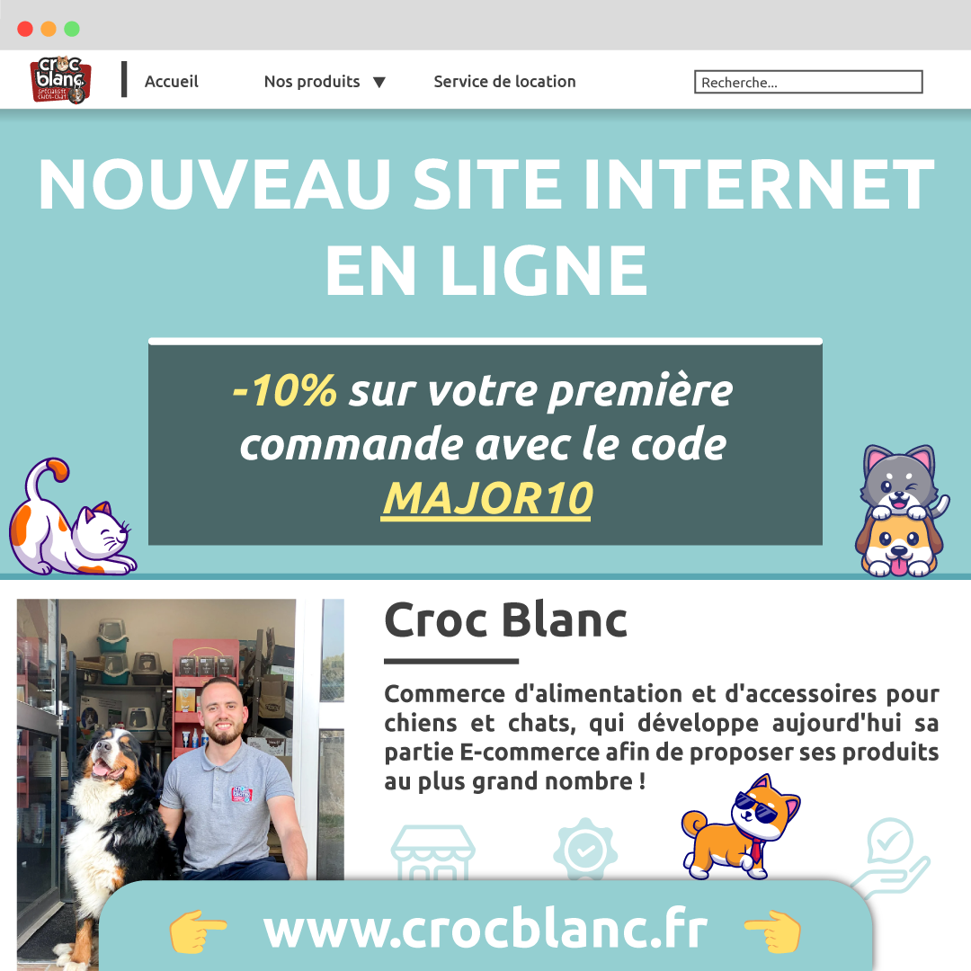 🐾 LANCEMENT DU SITE WWW.CROCBLANC.FR 💻