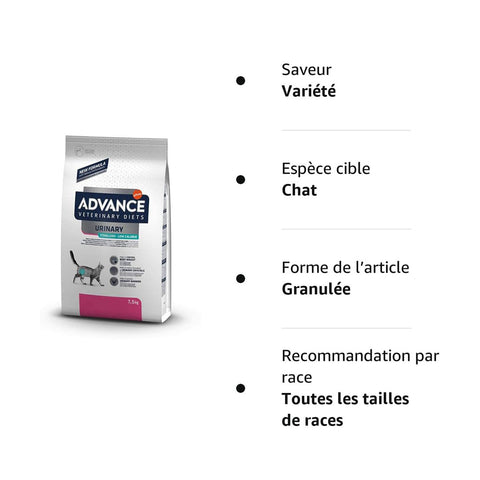 Advance Urinary Low Calorie 7,5 KG - Croquettes pour Chat