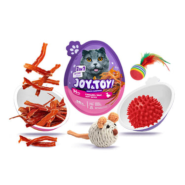 Joy and Toy – Snack Surprise 2-en-1 Canard pour Chat