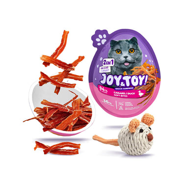 Joy and Toy – Snack Surprise 2-en-1 Canard pour Chat