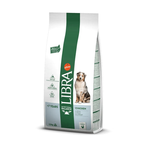 Libra + 7 ans au Poulet 12 KG - Croquettes pour Chien