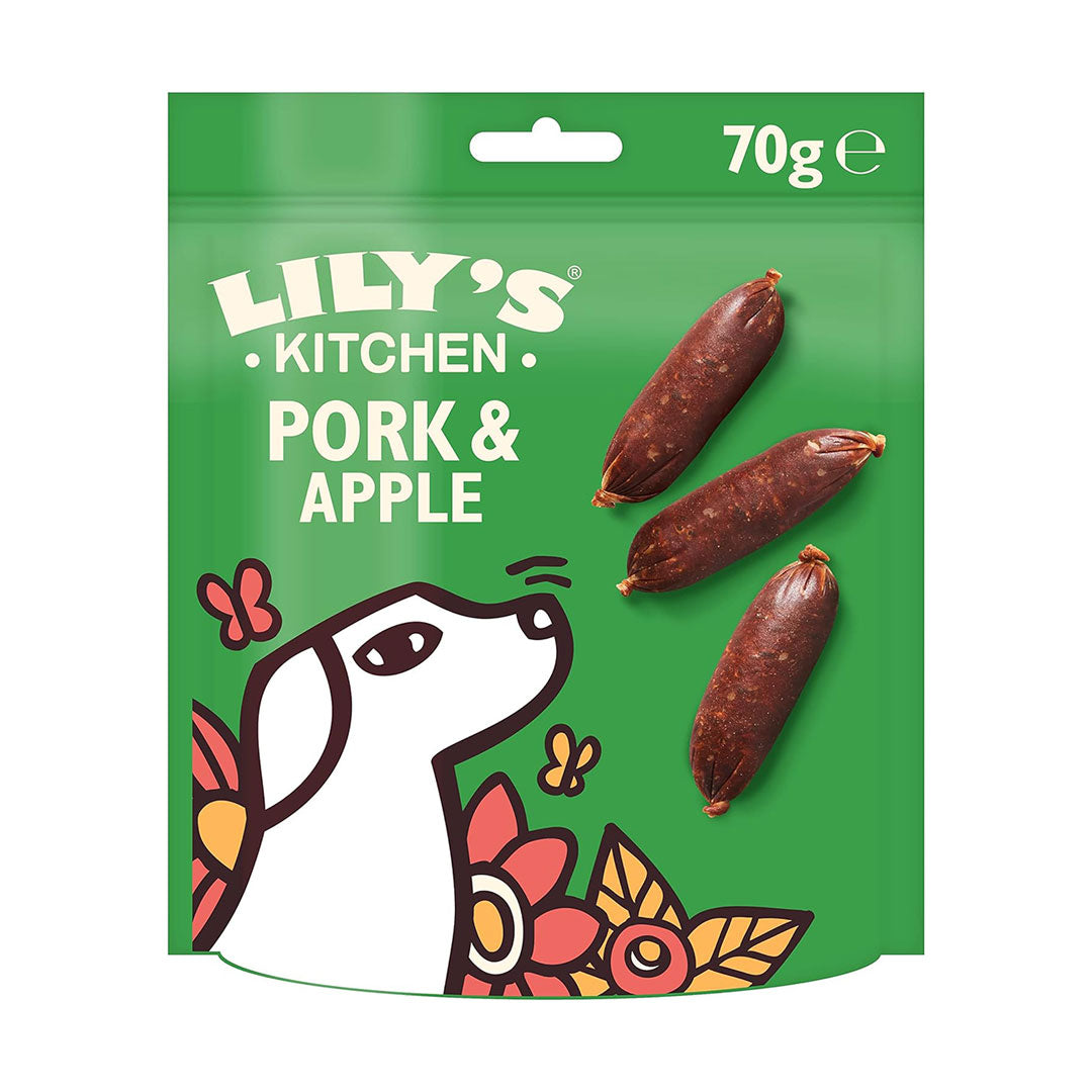 Mini saucisses de Porc et Pomme 70g - Lily's Kitchen