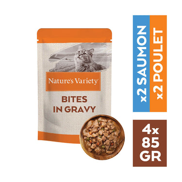 Pâtée pour chats au poulet & au saumon (4 × 85 g) – Nature’s Variety