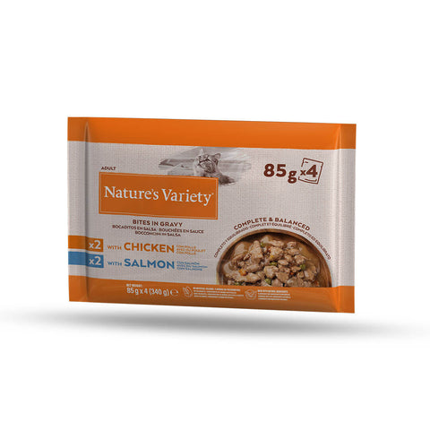 Pâtée pour chats (4 x 85g) au poulet et au saumon - Nature's Variety