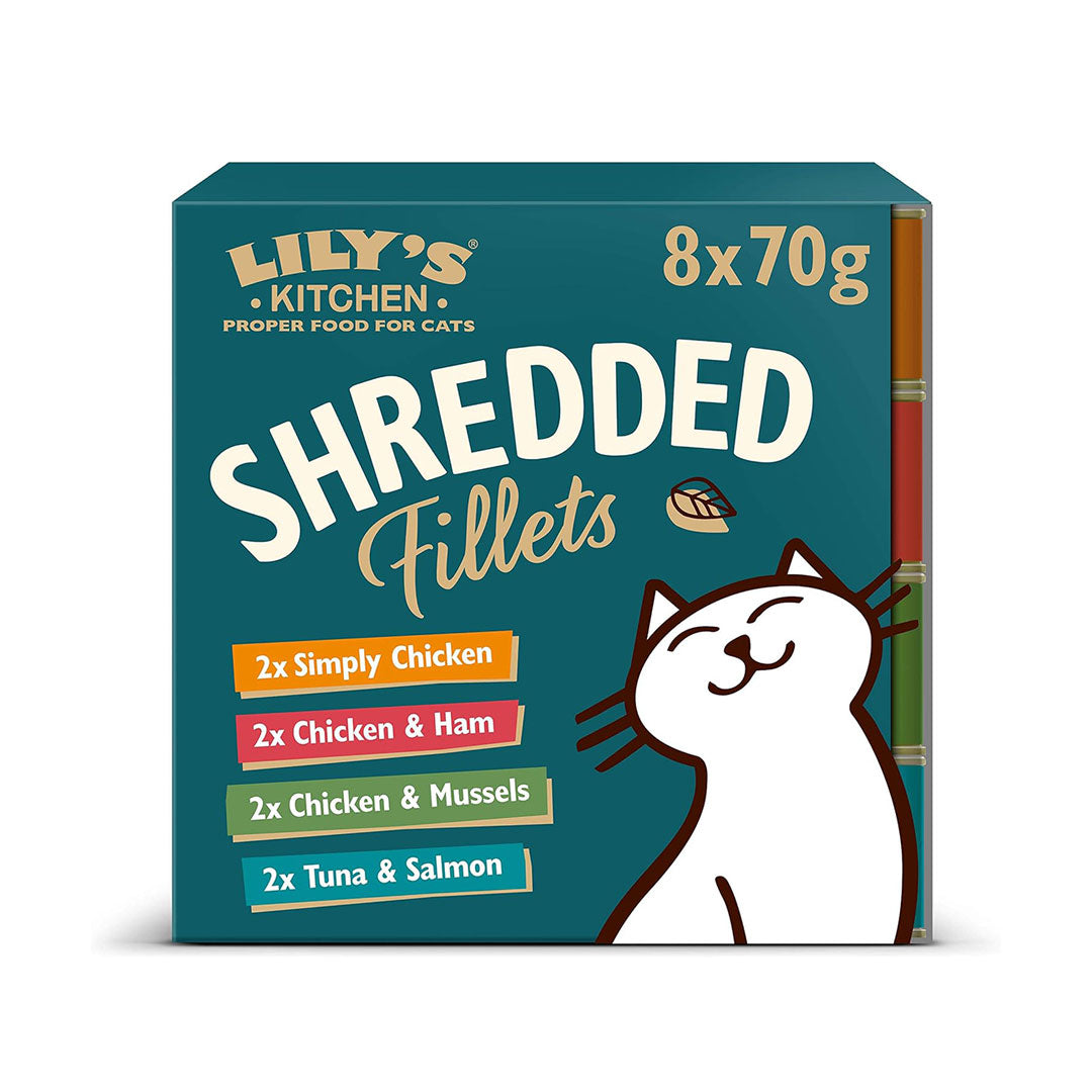 Multipack de Pâtée pour Chat Shredded Fillets 8 x 85g - Lily's Kitchen