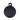 Médaille Basic Cercle Grand – Noir Aluminium