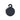 Médaille Basic Cercle Petit – Noir Aluminium