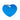 Médaille Basic Coeur Grand – Bleu Aluminium