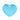 Médaille Basic Coeur Grand – Bleu Ciel Aluminium