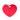 Médaille Basic Coeur Grand – Rouge Aluminium