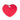 Médaille Basic Coeur Grand – Rouge Aluminium