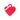 Médaille Basic Coeur Petit – Rouge Aluminium