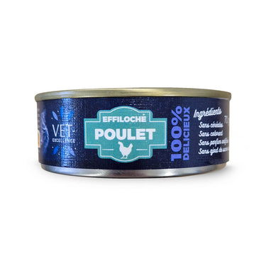 Pâtée chat Vet Excellence effiloché poulet 70g